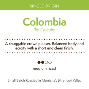 
                  
                    Colombia Rio Chiquito Medium Roast Coffee
                  
                